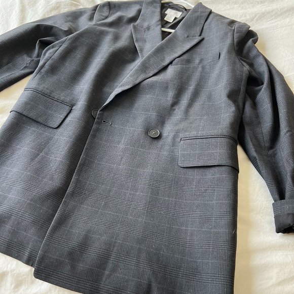 H&M Oversized Grey/Blue Blazer - Picture 6 of 8